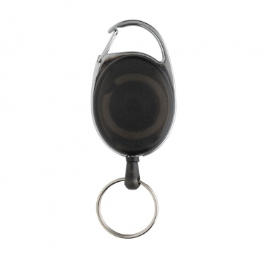 Logo trade corporate gifts image of: RCS recycled ABS roller clip keychain