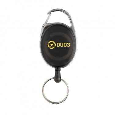 Logo trade promotional giveaways image of: RCS recycled ABS roller clip keychain