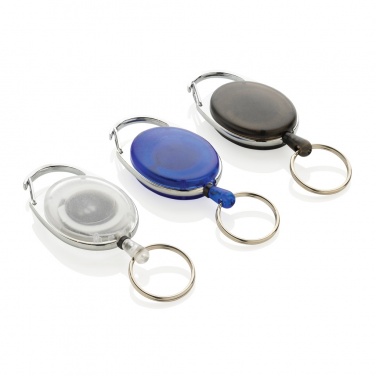 Logotrade promotional item image of: RCS recycled ABS roller clip keychain