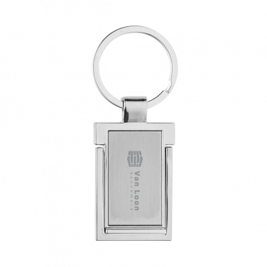 Logotrade promotional gift image of: RSC recycled zinc alloy phone stand keychain