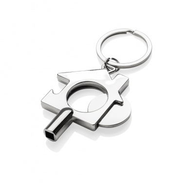 Logo trade business gift photo of: RCS recycled zinc alloy 3 in 1 keychain