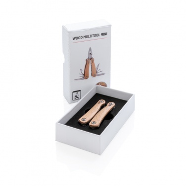 Logo trade corporate gifts image of: Wood multitool mini