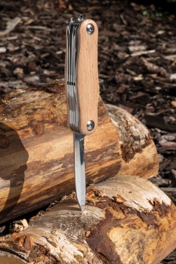 Logo trade business gifts image of: Wood pocket knife