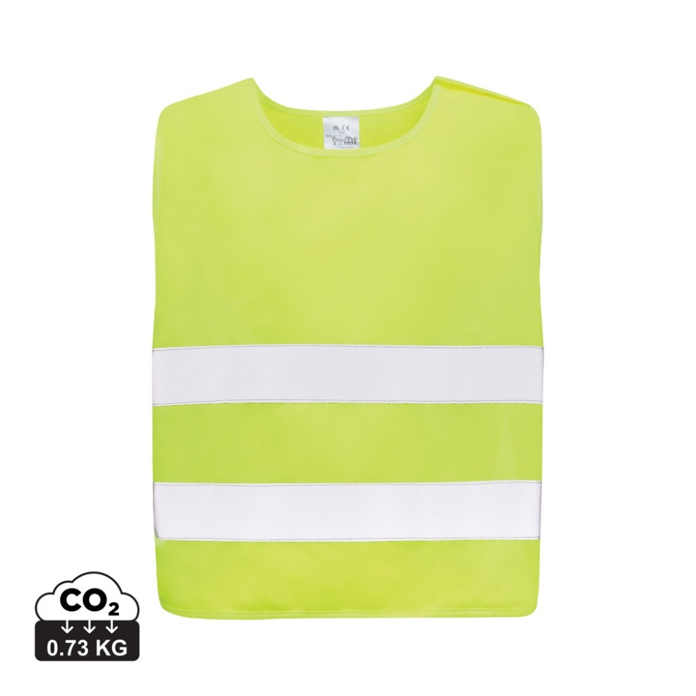 Logo trade advertising product photo of: GRS recycled PET high-visibility safety vest 7-12 years