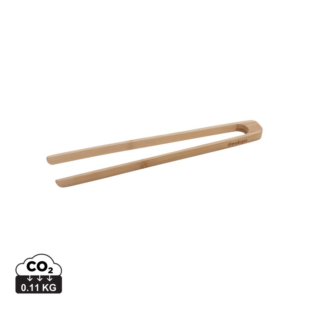 Logo trade promotional gift photo of: Ukiyo bamboo serving tongs