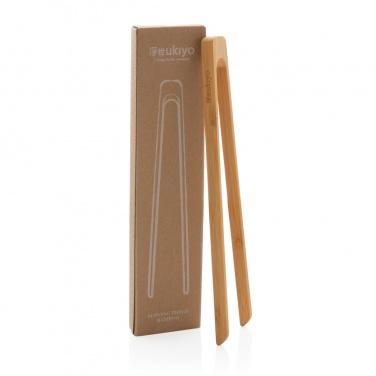 Logo trade promotional merchandise photo of: Ukiyo bamboo serving tongs