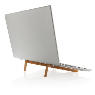 Logo trade corporate gifts image of: Bamboo portable laptop stand