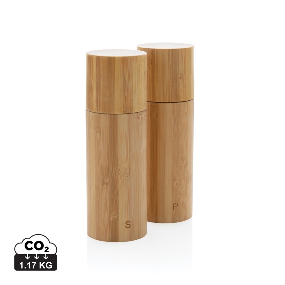 Logo trade advertising product photo of: Ukiyo bamboo salt and pepper mill set