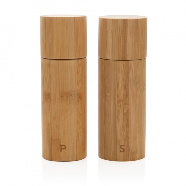 Logo trade promotional items picture of: Ukiyo bamboo salt and pepper mill set