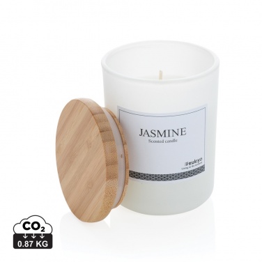 Logotrade promotional item picture of: Ukiyo deluxe scented candle with bamboo lid