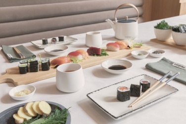 Logo trade advertising products image of: Ukiyo 3pc serving bowl set with bamboo tray