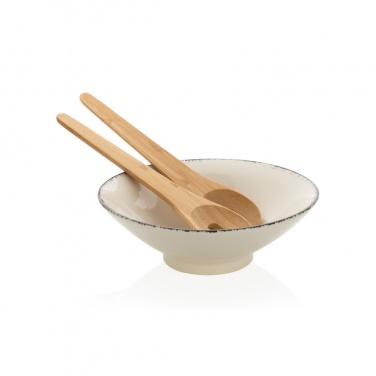 Logo trade advertising product photo of: Ukiyo salad bowl with bamboo salad server