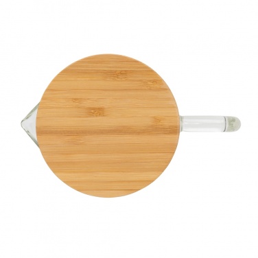 Logo trade promotional products picture of: Ukiyo borosilicate glass carafe with bamboo lid 1.2L