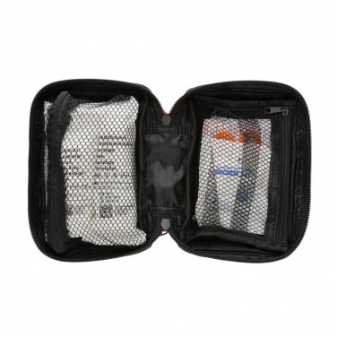 Logo trade promotional gifts picture of: RCS recycled nubuck PU pouch  first aid set