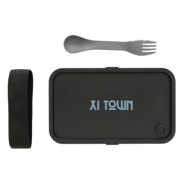 Logo trade promotional giveaways picture of: GRS recycled PP lunch box with spork