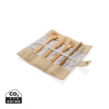 Logotrade promotional merchandise picture of: Reusable bamboo travel cutlery set