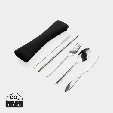 Logotrade corporate gift image of: 4 PCS stainless steel re-usable cutlery set