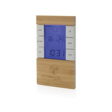 Logotrade promotional items photo of: Utah RCS rplastic and bamboo weather station