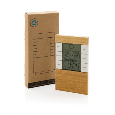 Logo trade advertising products picture of: Utah RCS rplastic and bamboo weather station