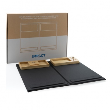 Logo trade advertising products picture of: Impact AWARE RPET Foldable desk organizer with laptop stand