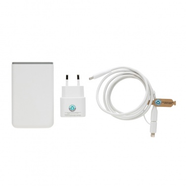 Logotrade promotional item picture of: Surge RCS recyled PET 20W type C 3 pcs charging set