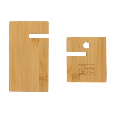 Logo trade business gifts image of: Bamboo phone stand in kraft box