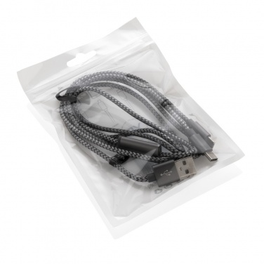 Logo trade business gift photo of: 3-in-1 braided cable
