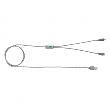Logo trade promotional merchandise picture of: 3-in-1 braided cable