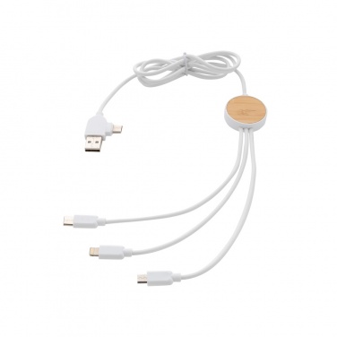 Logotrade corporate gift image of: RCS recycled plastic Ontario 6-in-1 cable