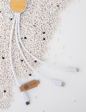Logo trade promotional giveaways image of: RCS recycled plastic Ontario 6-in-1 cable