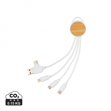 Logotrade promotional items photo of: RCS recycled plastic Ontario 6-in-1 round cable