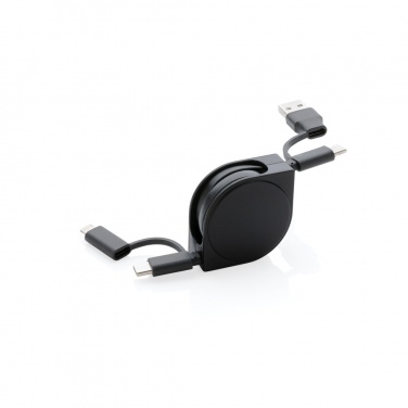Logotrade promotional item image of: RCS standard recycled plastic and TPE 6-in-1 cable
