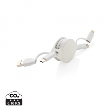 Logo trade promotional gifts image of: RCS standard recycled plastic and TPE 6-in-1 cable