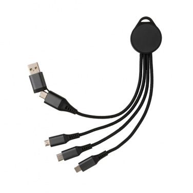 Logo trade promotional giveaways picture of: Terra RCS recycled aluminium 6-in-1 charging cable