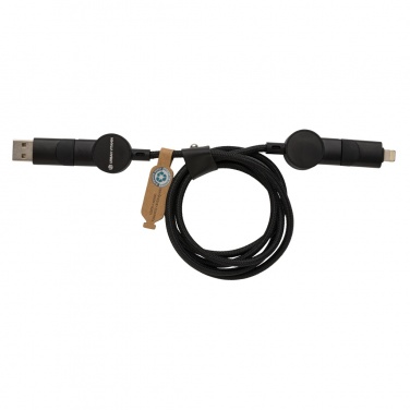 Logo trade promotional giveaways picture of: Oakland RCS recycled plastic 6-in-1 fast charging 45W cable