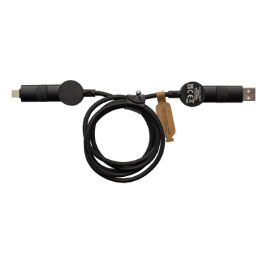 Logo trade promotional merchandise photo of: Oakland RCS recycled plastic 6-in-1 fast charging 45W cable
