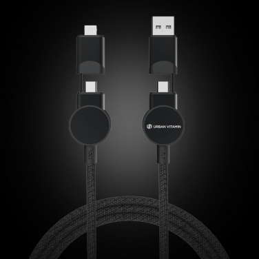 Logotrade promotional item image of: Oakland RCS recycled plastic 6-in-1 fast charging 45W cable