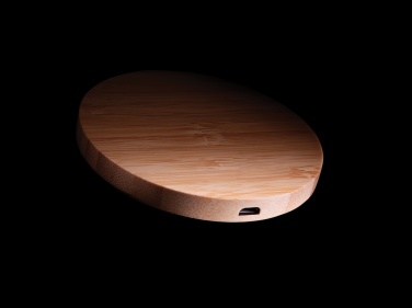 Logotrade corporate gifts photo of: Bamboo 5W round wireless charger