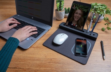 Logotrade promotional merchandise photo of: Air mousepad with 5W wireless charging and USB