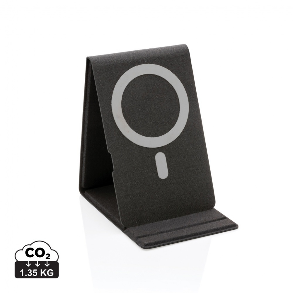 Logo trade promotional items image of: Artic Magnetic 10W wireless charging phone stand