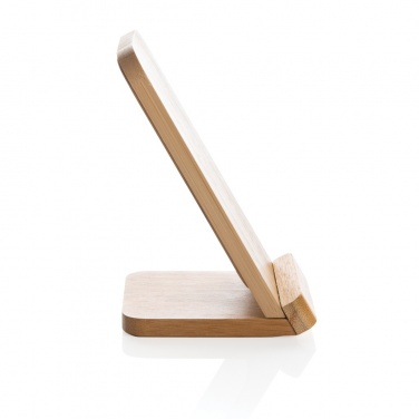 Logotrade promotional products photo of: Bamboo 5W wireless charging stand