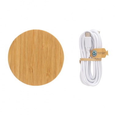 Logo trade advertising product photo of: Bamboo 15W wireless charger