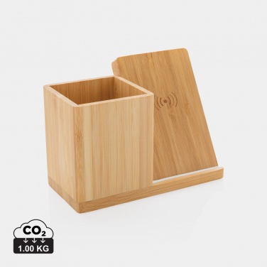 Logotrade promotional merchandise photo of: Calgary bamboo 10W wireless charger