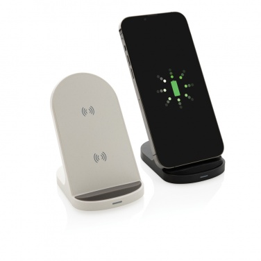 Logotrade promotional giveaway image of: RCS recycled plastic double coil wireless stand 15W