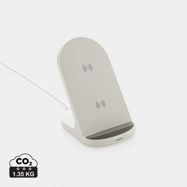 Logo trade business gift photo of: RCS recycled plastic double coil wireless stand 15W