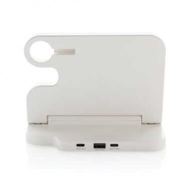 Logo trade promotional giveaways image of: Joltz RCS recycled plastic dual 15W charger with iWatch slot