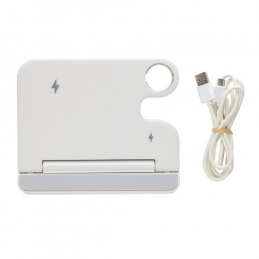 Logotrade promotional items photo of: Joltz RCS recycled plastic dual 15W charger with iWatch slot
