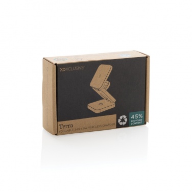 Logotrade advertising product image of: Terra RCS recycled aluminum foldable 3 in 1 15W charger