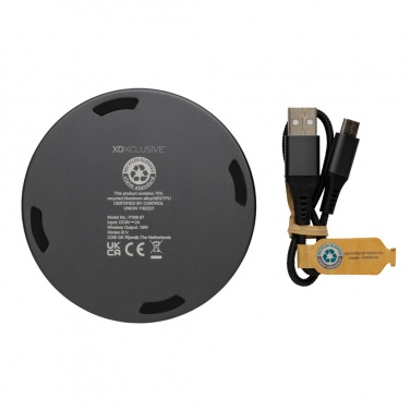 Logo trade promotional items picture of: Terra RCS recycled aluminium 10W wireless charger
