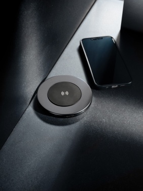 Logo trade promotional giveaway photo of: Terra RCS recycled aluminium 10W wireless charger